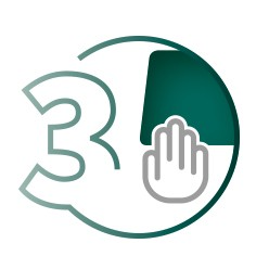 Die richtige Anwendung von Reifenschonern. Hier wird 3.Schritt bildlich dargestellt.