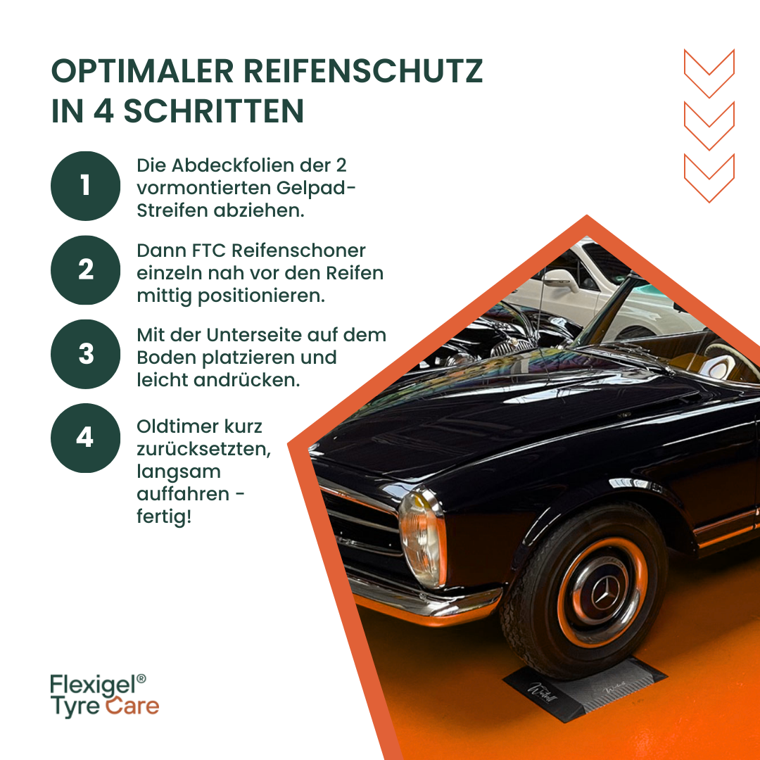 4er SET FTC -O Reifenschoner Oldtimer individualisierbar